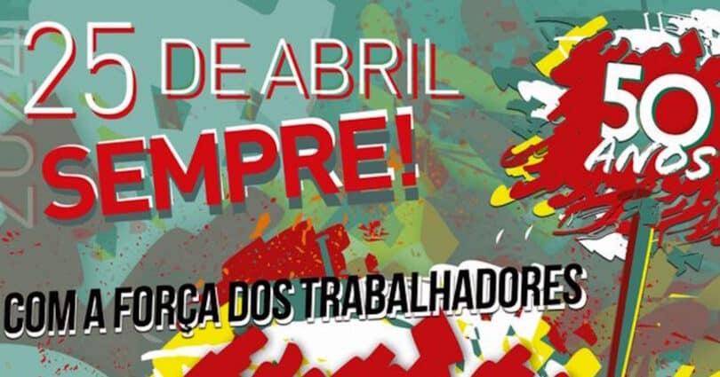 Cartaz comemorativo do 25 de Abril, Portugal.